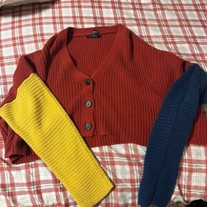 Forever 21 Vibrant Red Ribbed Sweater
